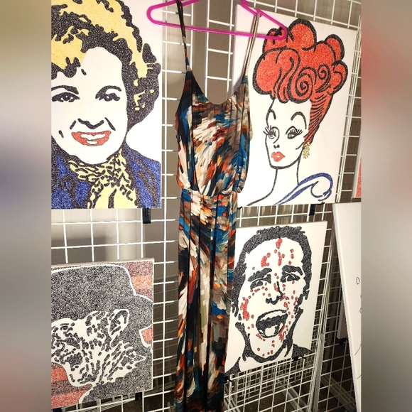 S Twelve Fall Maxi Dress Size Large - Picture 2 of 8